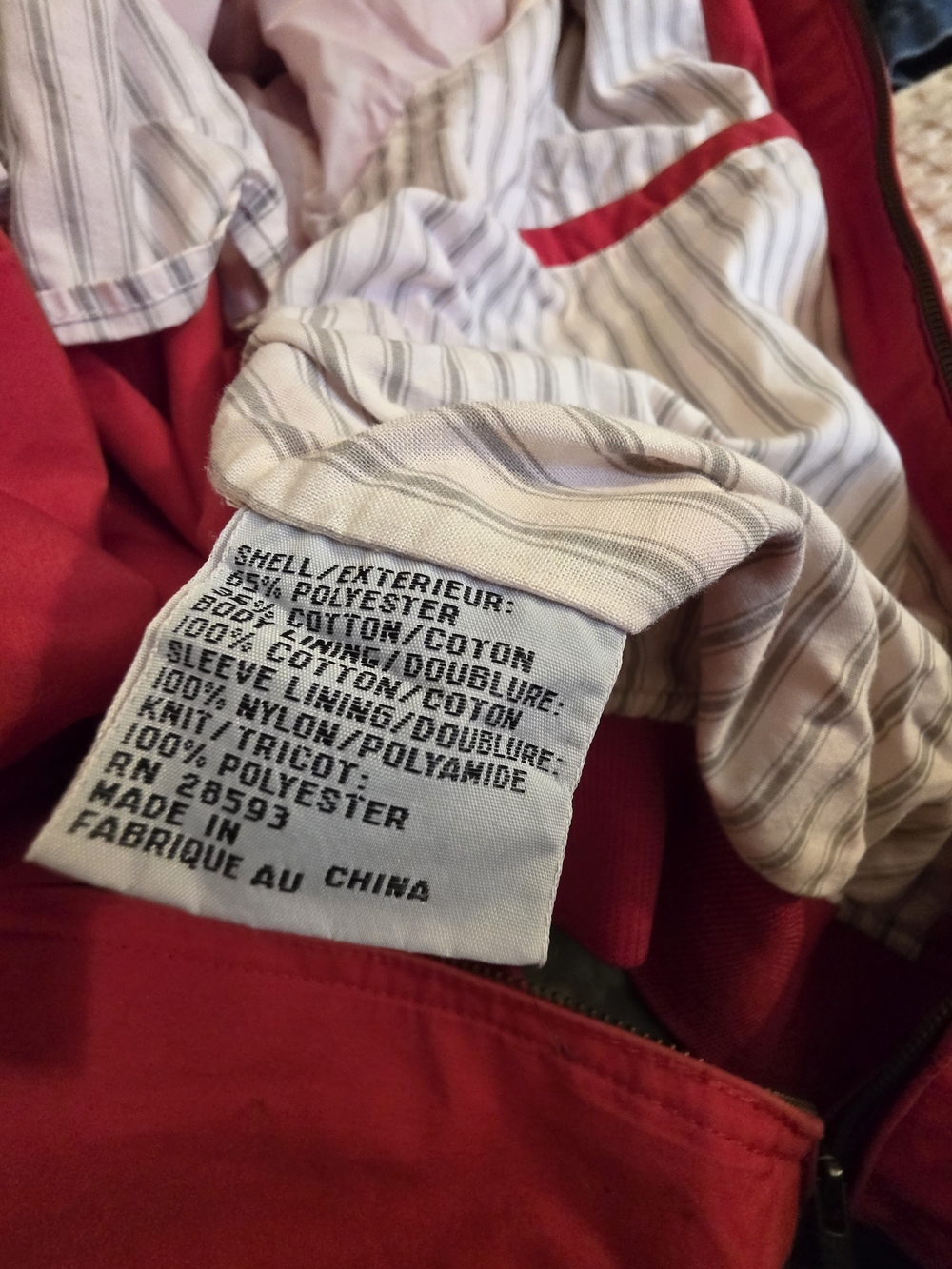 Members Only Red Bomber Racer Jacket - Picture 5 of 5